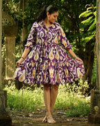 Purple Lisa Frill Collared Dress