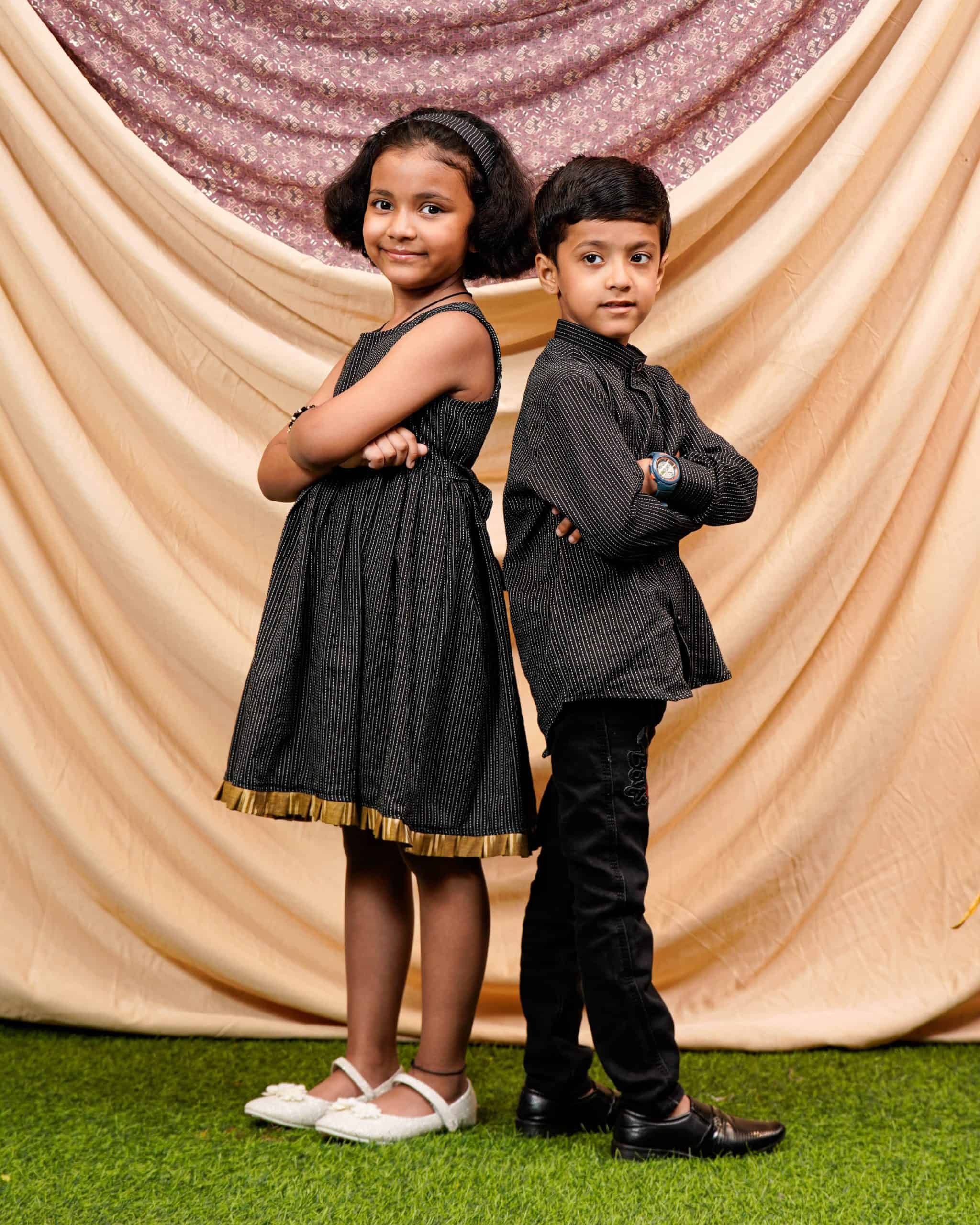 Black Kantha Father Kid Twining