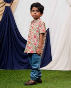Pink Floral Kids Shirt