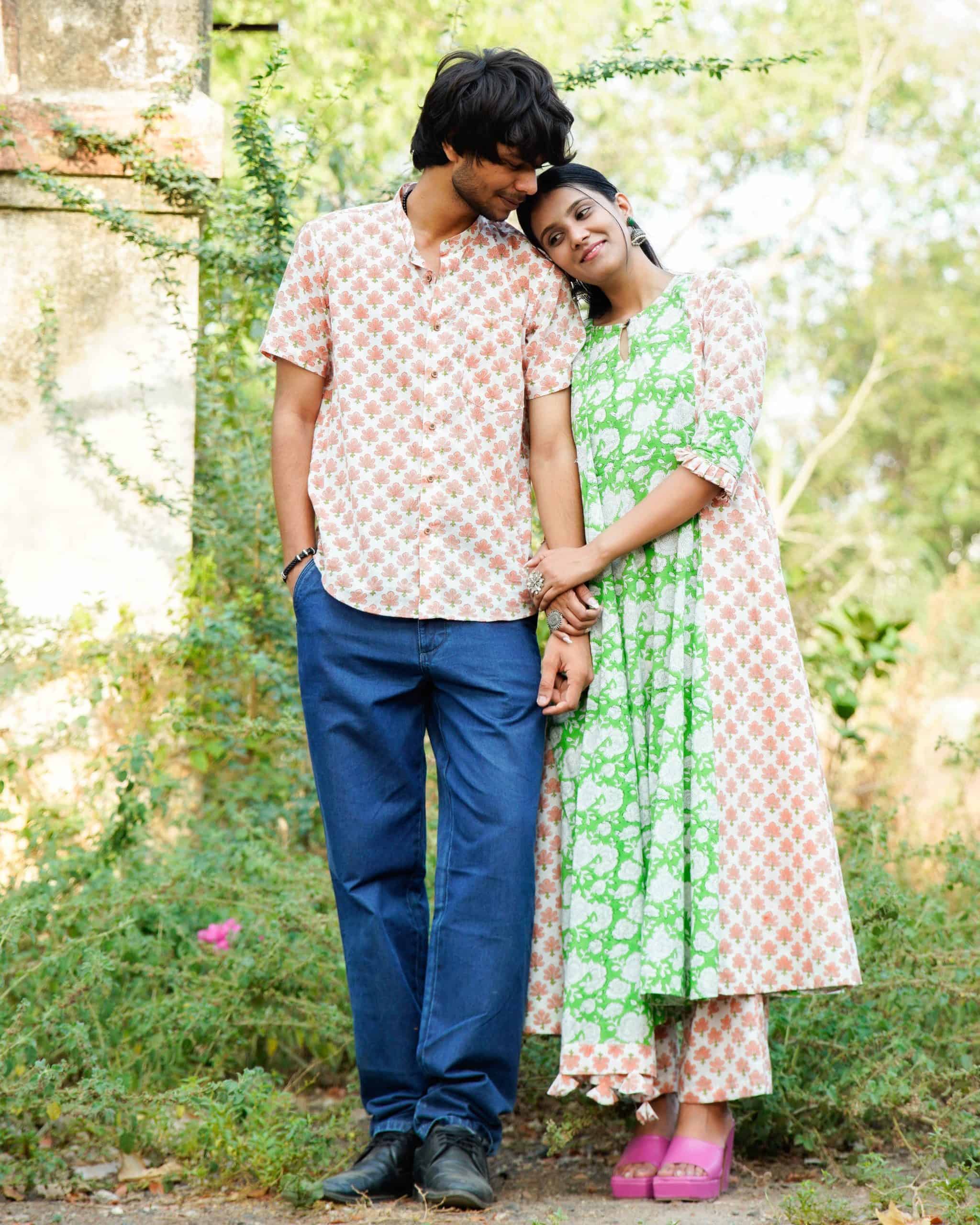 Swan White Anarkali Family Set Main image