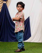 Pink Floral Kids Shirt