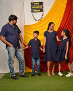 Ink Blue Cutwork Short Family