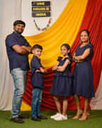 Ink Blue Cutwork Short Family