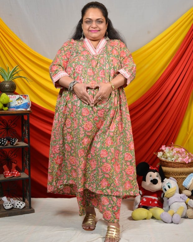 Basil Floral Maternity Co-ord Set