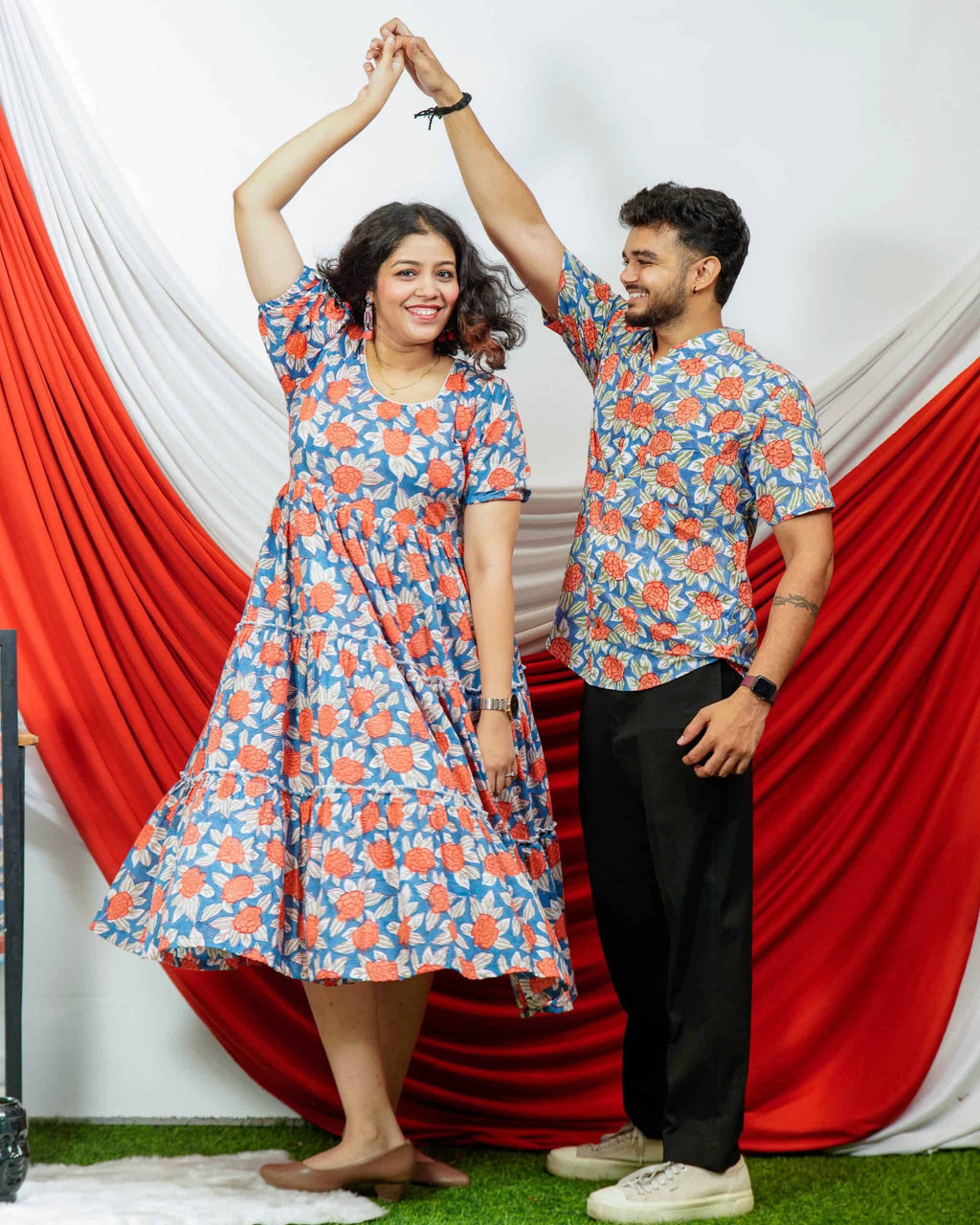 Blooming Vine Tiered Dress Family Set