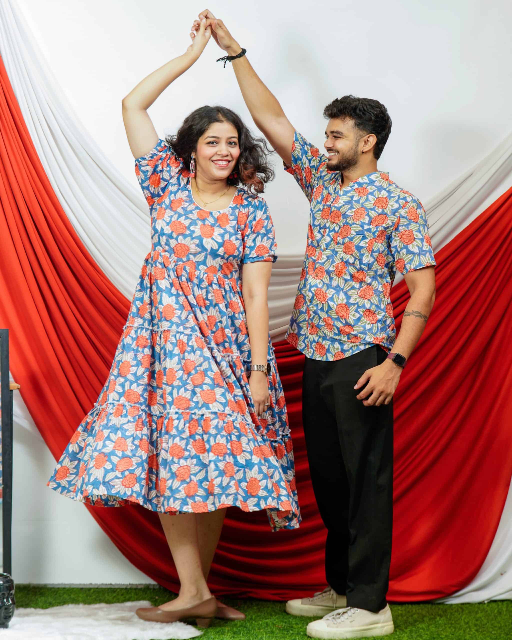 Blooming Vine Tiered Dress Family Set