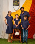 Ink Blue Cutwork Short Family