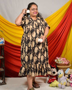 Black Lisa Midi Maternity Dress