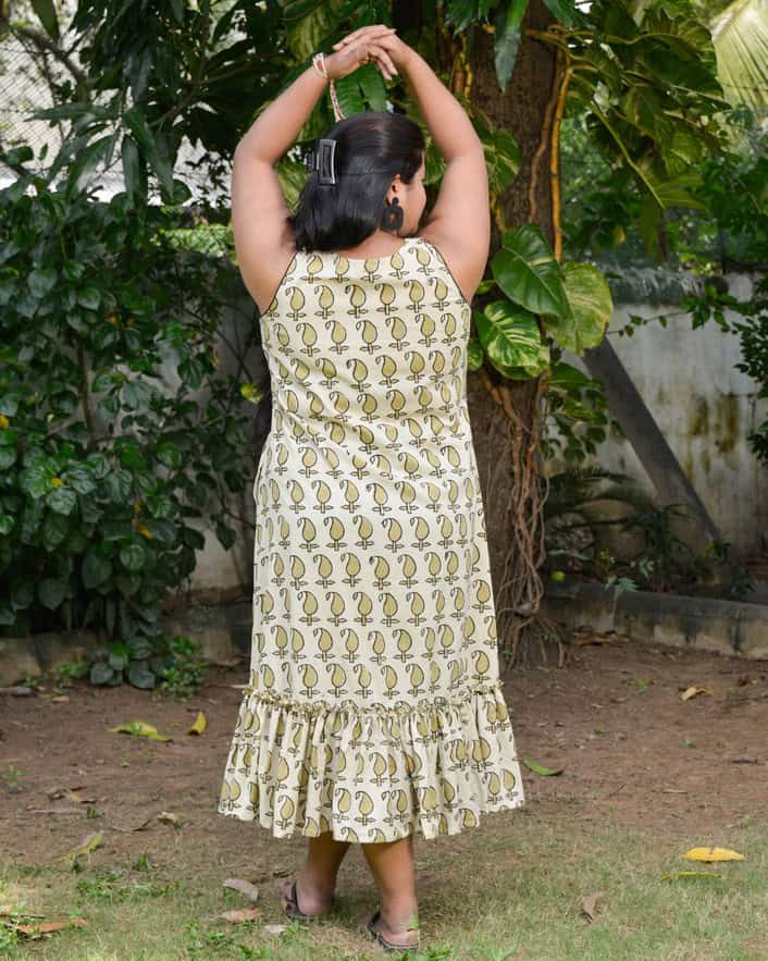 Green Mango Long Frill Maternity Dress