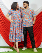 Blooming Vine Tiered Dress Couple Set
