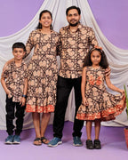 Queen Black Frill Family Set