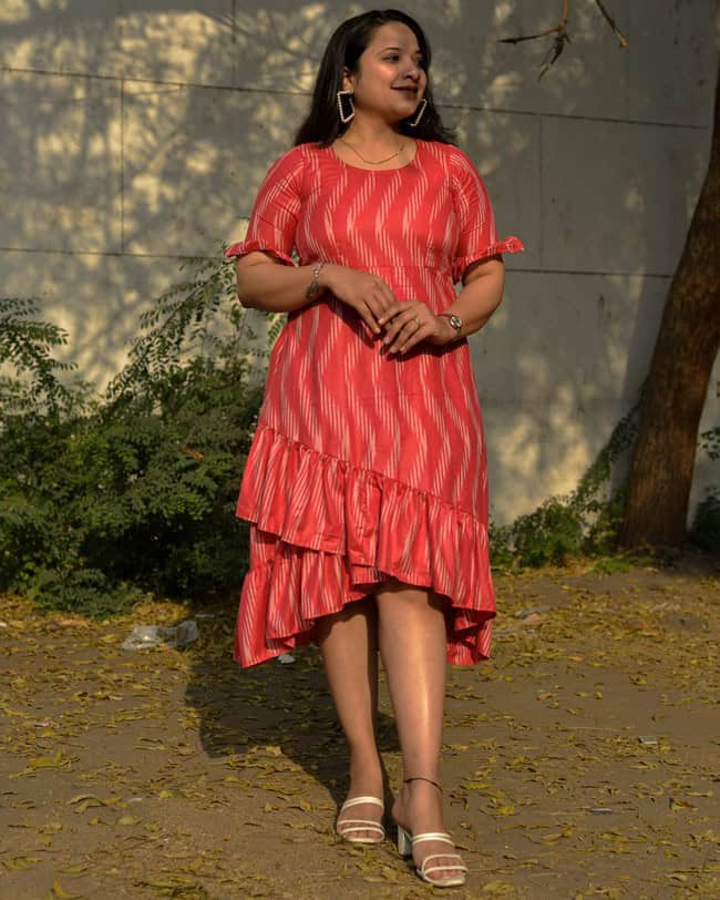 Flamingo Pink Senorita Ikat Dress
