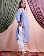 Powder blue stripes Kurti