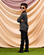 Black Kantha Kids Shirt