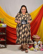 Black Lisa Midi Maternity Dress