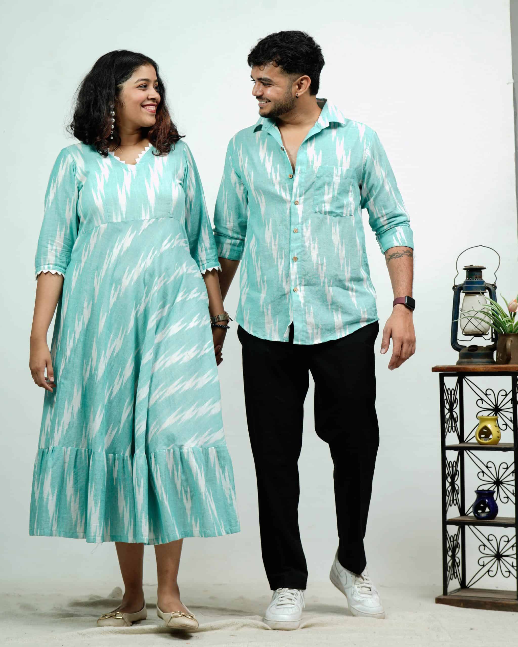 Sea Green Panache Couple Set