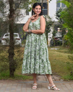 Pista Forest Tie Up Dress
