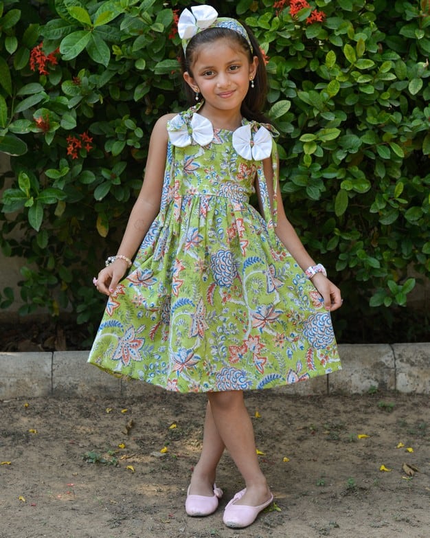 Mint Green Kids Dress Main image