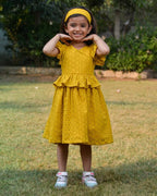 Sunbeam Yellow Cutwork Dress