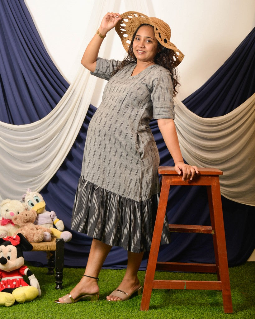 Groovy Grey Nursing Dress
