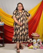 Black Lisa Midi Maternity Dress