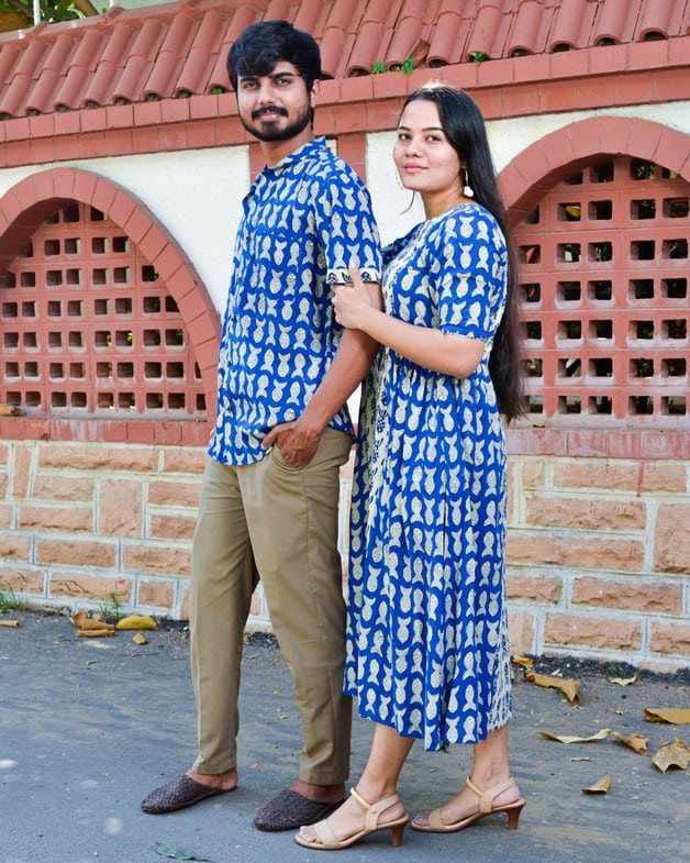 Blue Fish Couple Set