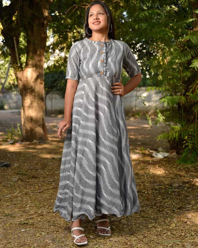 Greywood Anarkali Maternity Dress