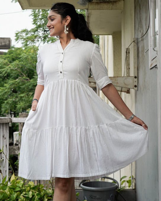 Starry White Short Dress Secondary image
