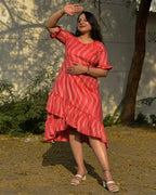Flamingo Pink Senorita Ikat Dress