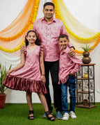 Pink Peacock Father Kid Twining