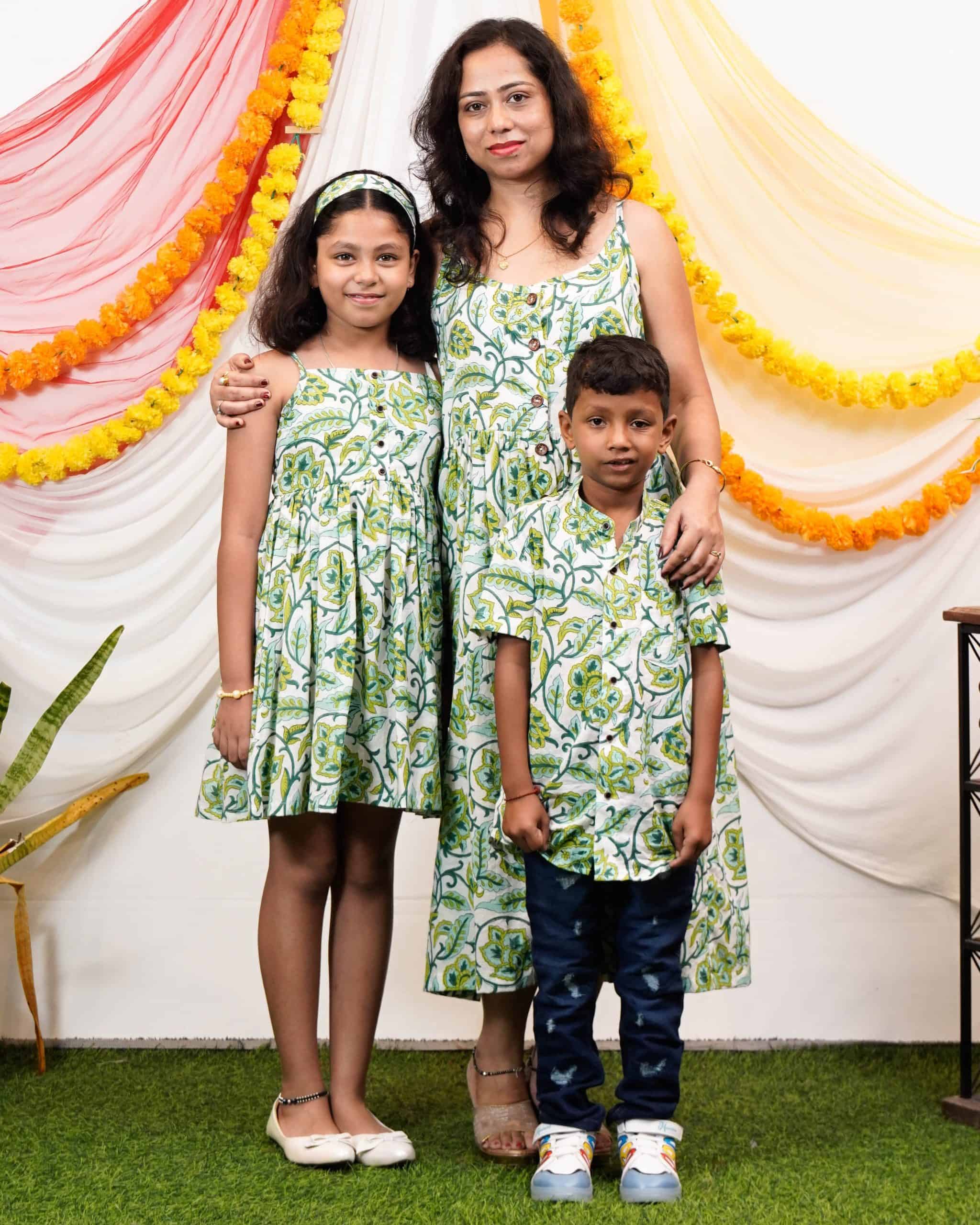 Forest Floral Mom Kid Twinning