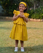 Sunbeam Yellow Cutwork Dress