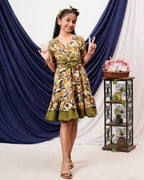 Yellow Cannas Kids Dress