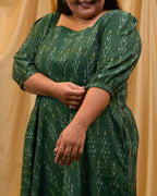 Fern Green Ikat Plus Size Dress