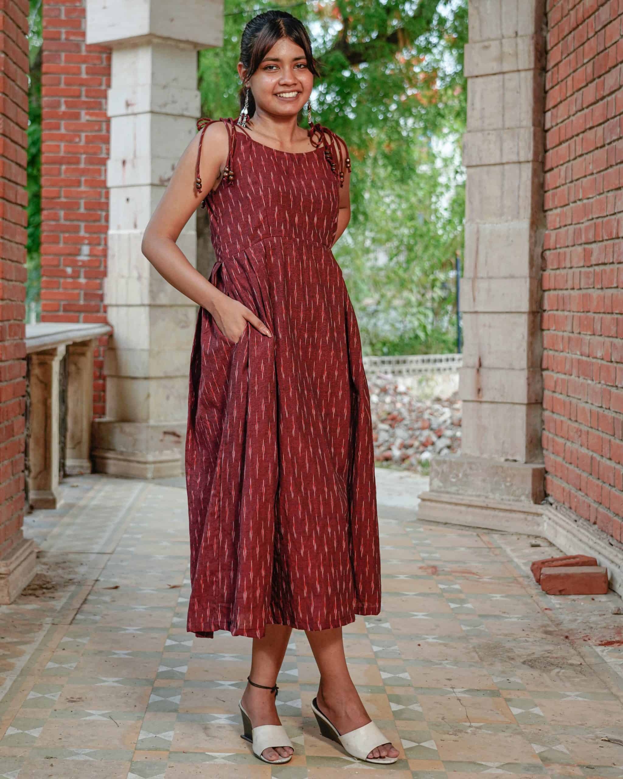 Maroon Glorious Strappy Dress Secondary image