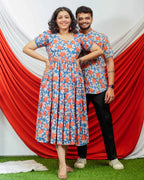Blooming Vine Tiered Dress Couple Set