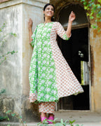Swan White Anarkali Maternity Dress