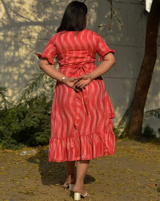 Flamingo Pink Senorita Ikat Dress