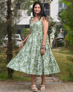 Pista Forest Tie Up Dress