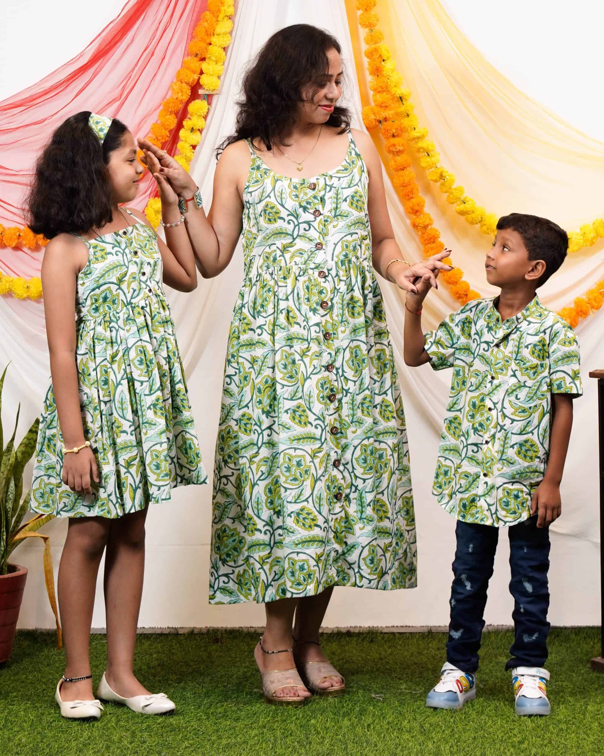 Forest Floral Mom Kid Twinning