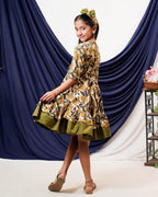 Yellow Cannas Kids Dress