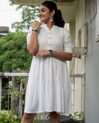 Starry White Short Dress