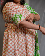 Swan White Sharara Maternity Set