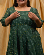 Fern Green Ikat Plus Size Dress