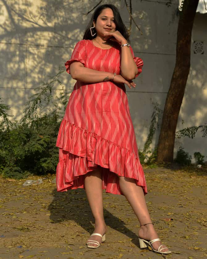 Flamingo Pink Senorita Ikat Dress