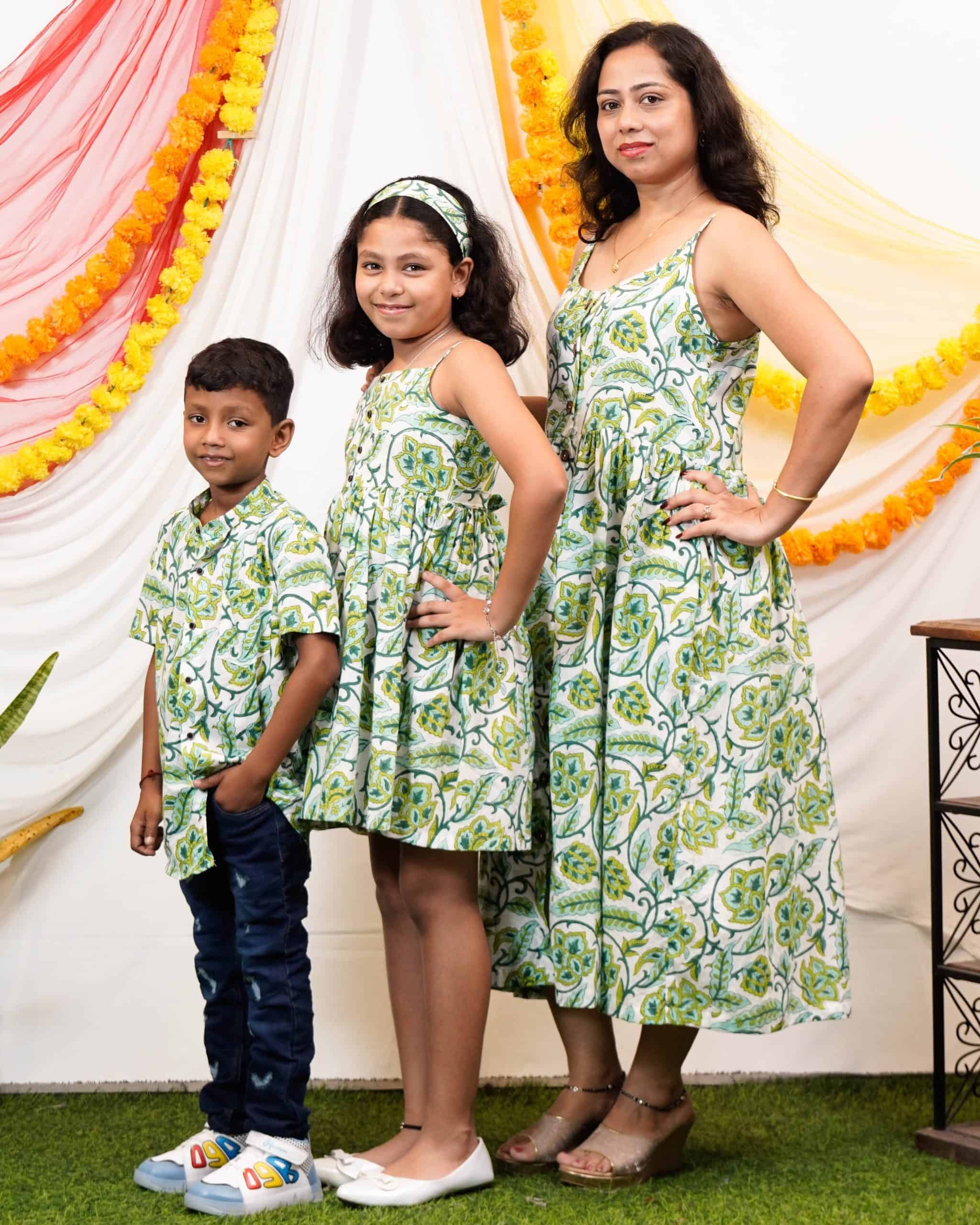 Forest Floral Mom Kid Twinning