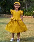 Sunbeam Yellow Cutwork Dress