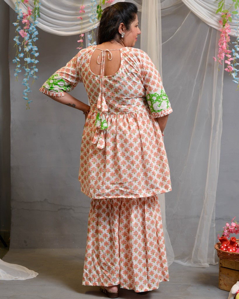 Swan White Sharara Maternity Set