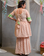 Swan White Sharara Maternity Set