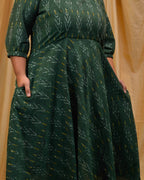 Fern Green Ikat Plus Size Dress